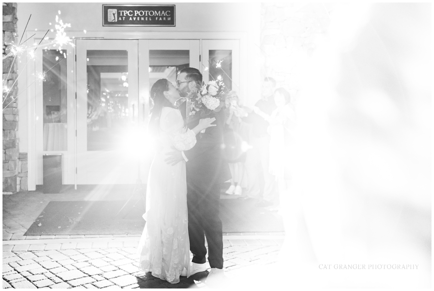 TPC POTOMAC WEDDING sparkler exit