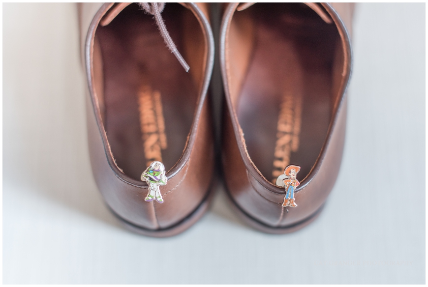 TPC POTOMAC WEDDING groom shoes with toy story cufflinks