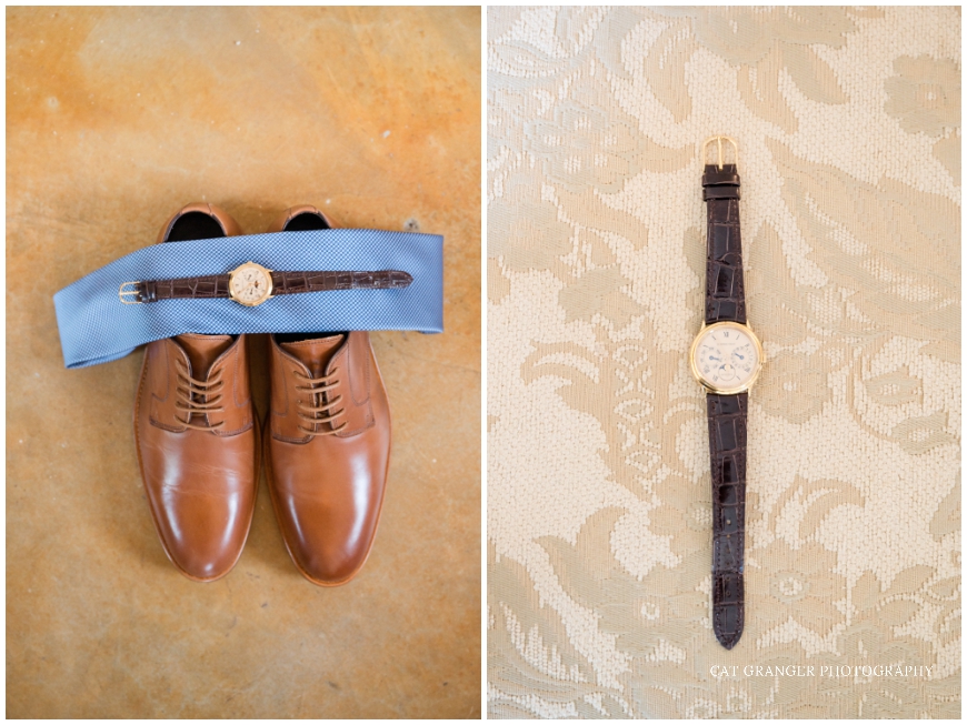 groom details shows watch and tie
