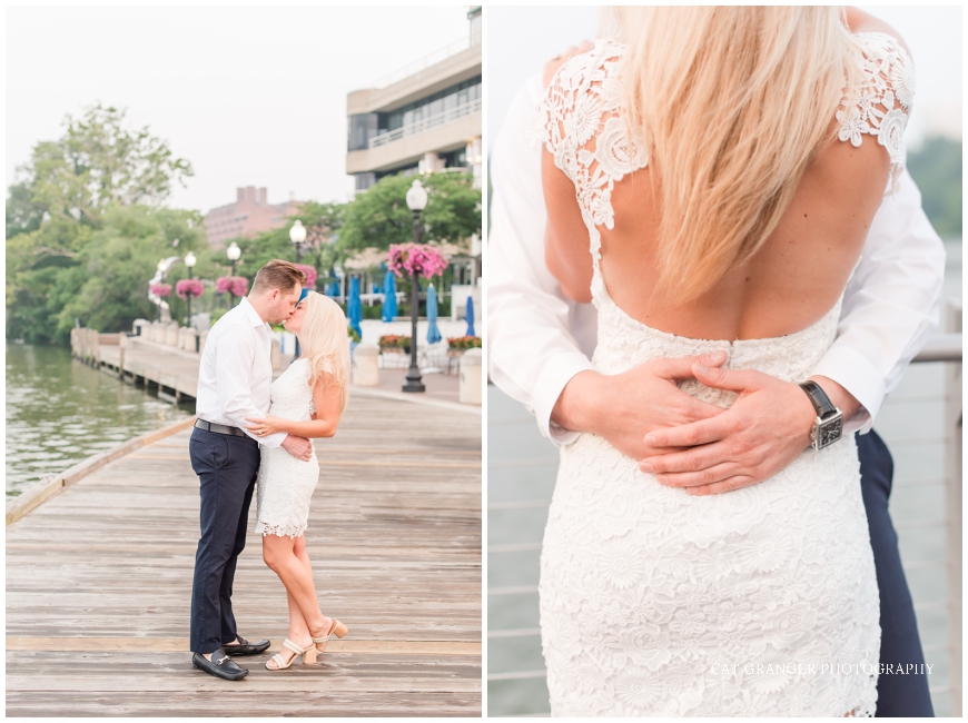 georgetown waterfront park boardwalk couple engagement