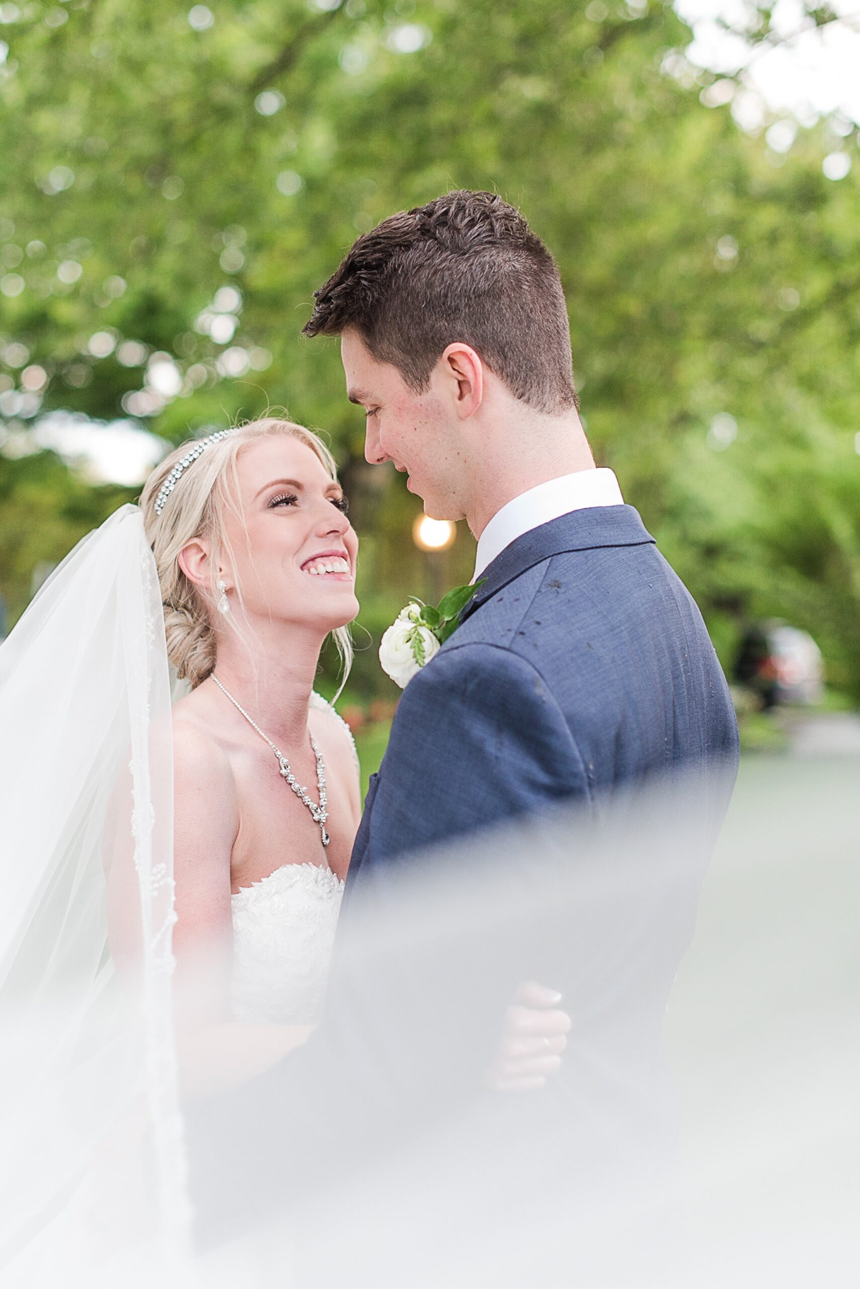 Newlyweds dance in the lawn with at their Ceresville Mansion Wedding