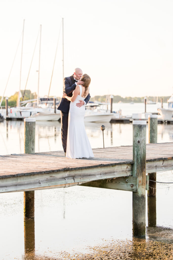 dock sunset just married photos at osprey point